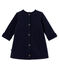 Baby girl's shiny cotton sweatshirt dress SMOKING blue/DORE yellow