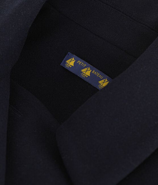 Women's woolen broadcloth pea coat SMOKING blue