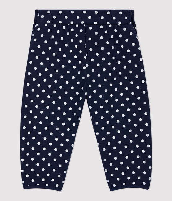 Babies' Fleece Trousers SMOKING blue/MARSHMALLOW white
