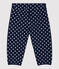 Babies' Fleece Trousers SMOKING blue/MARSHMALLOW white