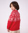 Children's wool and cotton jacquard jumper red/multicolor