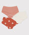 Girls' Heart Patterned Cotton Hipsters - 3-Pack variante 1