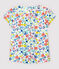 Girls' Short-Sleeved Poplin Shirt Dress MARSHMALLOW white/MULTICO white