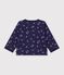 Babies' floral-print cotton cardigan blue/multicolor