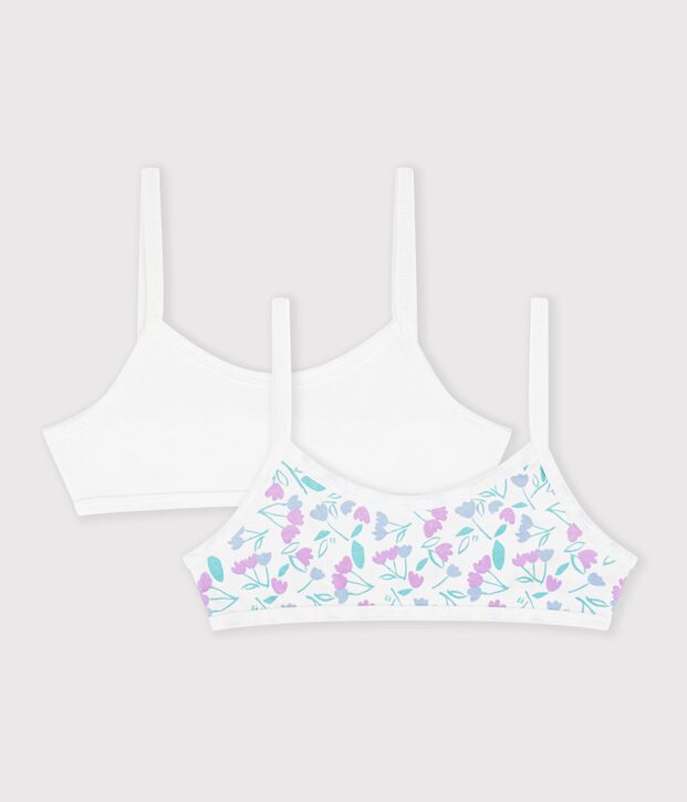 Lot de 2 brassi&egrave;res en coton multicolor