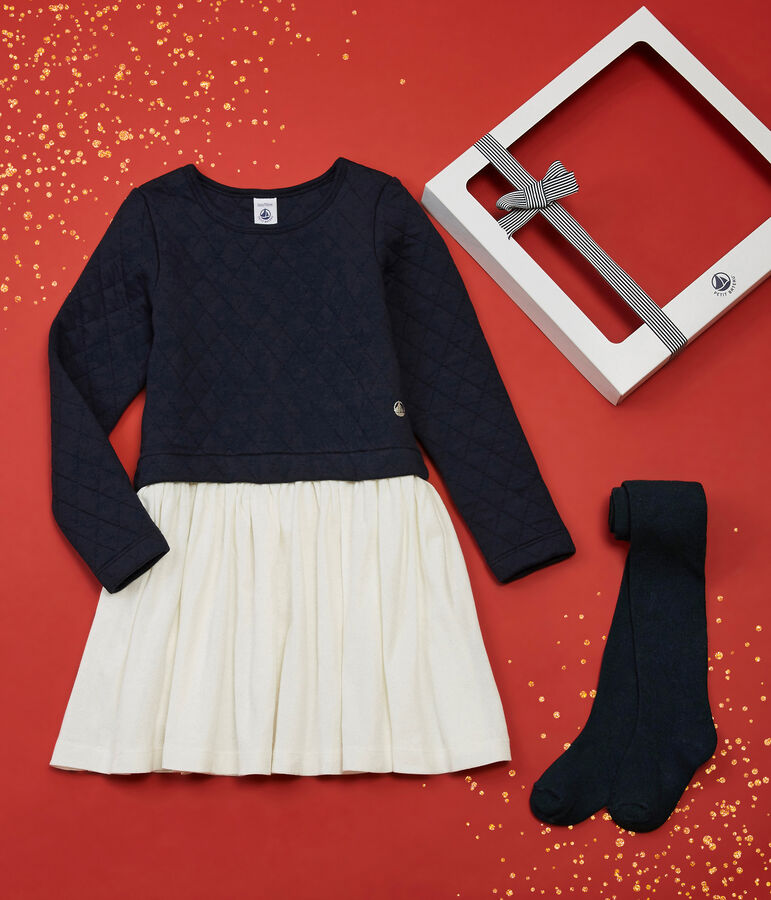 Girls' Dress and Tights Gift Set multicolor
