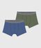 Pack of children's boxers in plain cotton and elastane variante 1
