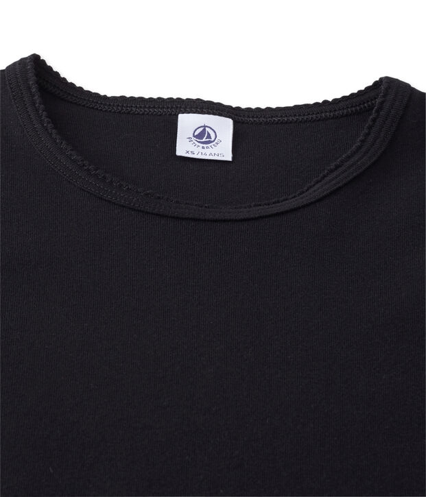 Women's short-sleeved plain t-shirt black