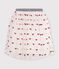 Children's long skirt in plain tulle Ecru/red