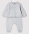 Babies' Grey Organic Cotton Knit Clothing - 2-Pack POUSSIERE CHINE grey