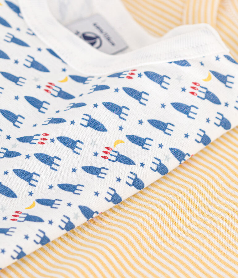 Children's long-sleeved rocket T-shirts - 2-pack multicolor