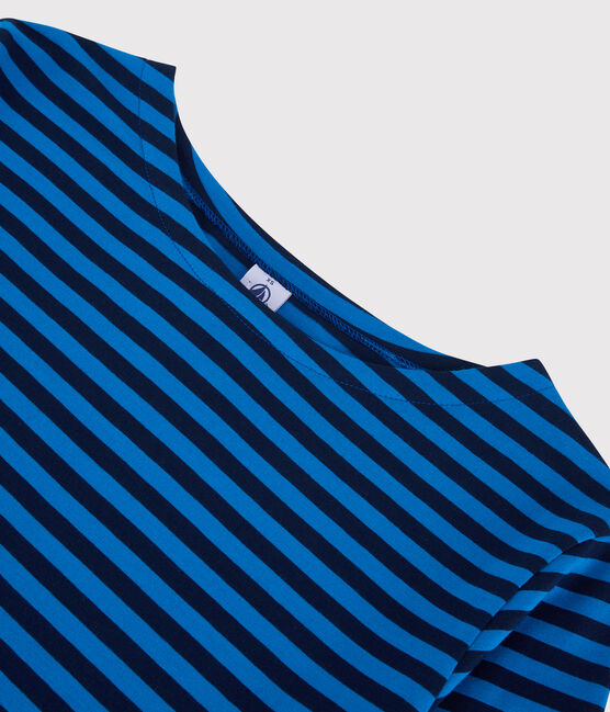 Women's Breton Stripe Cotton T-Shirt SMOKING blue/RUISSEAU