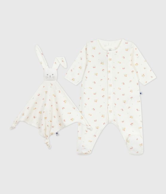 Newborn babies' floral-print cotton gift set variante 1
