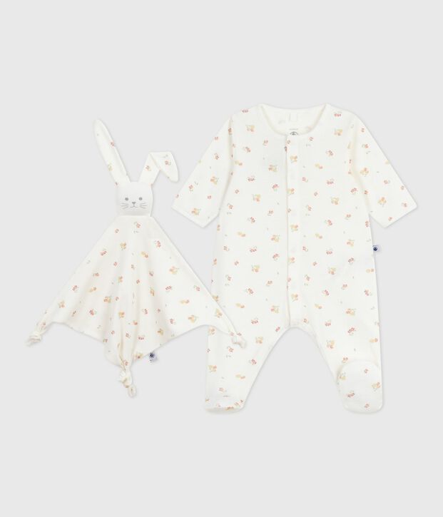 Newborn babies' floral-print cotton gift set multicolor