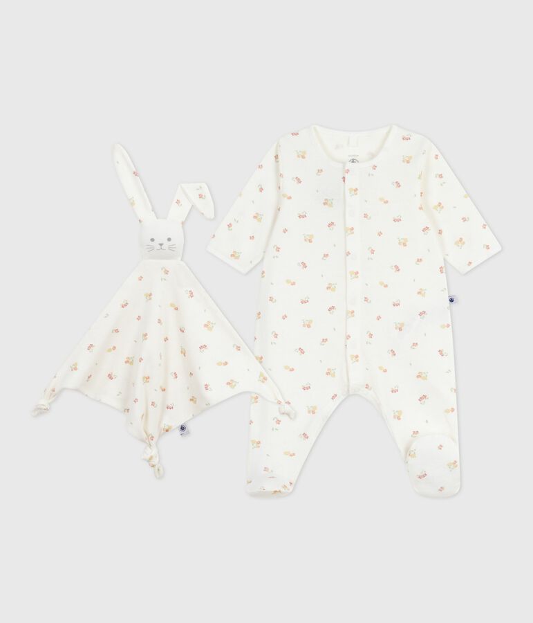 Newborn babies' floral-print cotton gift set multicolor