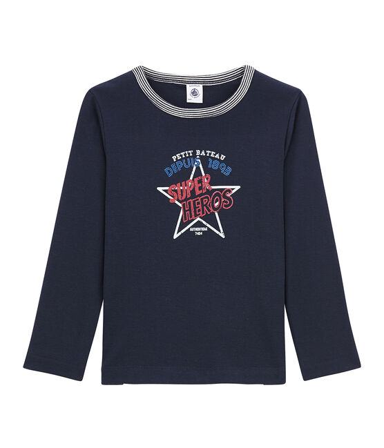 Little boy's long sleeved T-shirt SMOKING blue