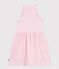 Children's sleeveless plain cotton dress pink