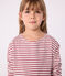 Children's cotton Breton top MILK red/AMARANTE