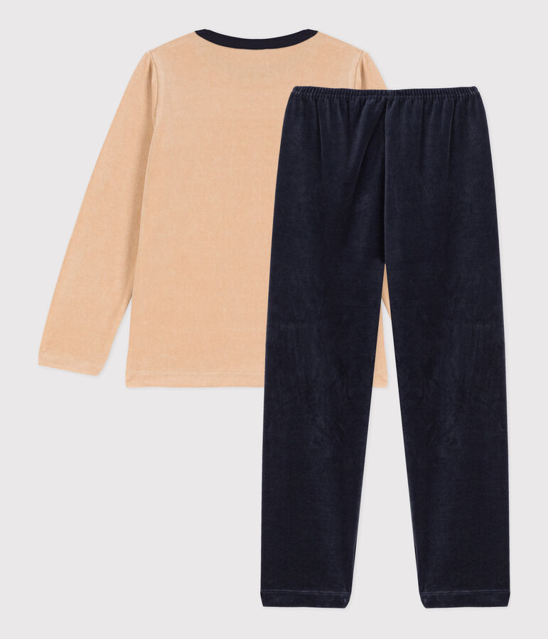 Boys' Velour Pyjamas beige/multicolor
