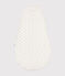Babies' whale print corduroy 3 TOG sleeping bag MARSHMALLOW white/HERBIER