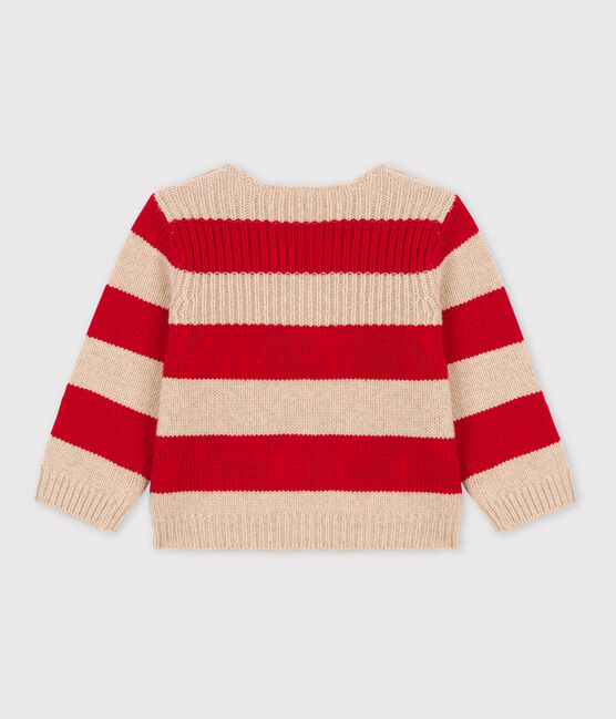 Babies' Stripy Wool/Cotton Knitted Pullover TRENCH /STOP