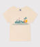 Girls' Printed Cotton T-Shirt AVALANCHE white/MULTICO