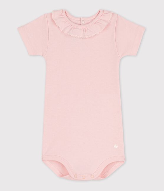 Babies' Short-Sleeved Bodysuit With Ruff MINOIS pink