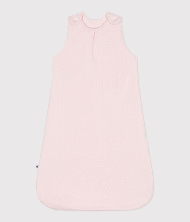 Baby sleeping bag in plain cotton TOG 0.5 FLEUR