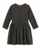 Girl's jacquard dress CITY black/DORE yellow