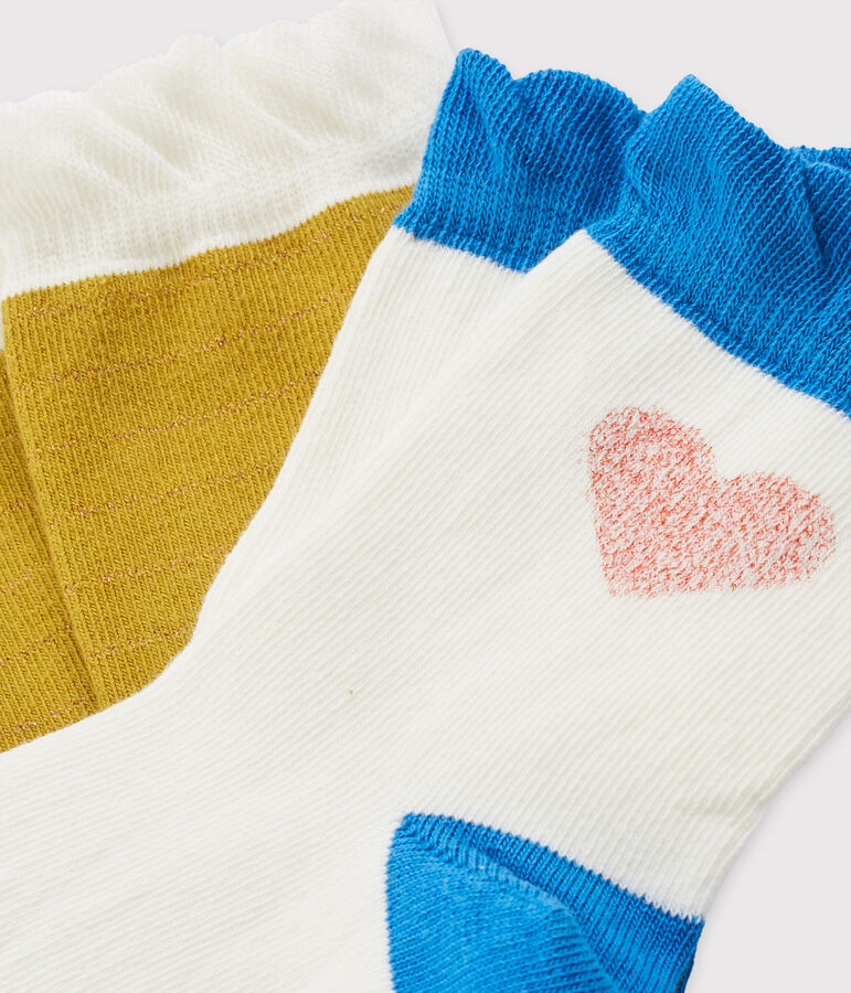 Pack of 2 Pairs of Girls' Socks multicolor