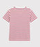 Boys' Short-Sleeved Jersey T-Shirt MARSHMALLOW white/TERKUIT red