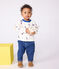 Babies' sweatshirt in berry-print cotton with ruffles MILK /MULTICO