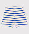 Babies' Striped Rib-Knit Shorts Ecru/blue