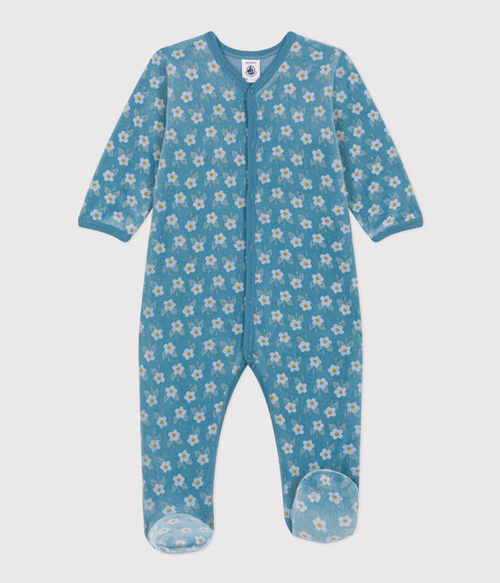 Babies' Floral Velour Pyjamas POLOCHON /MULTICO