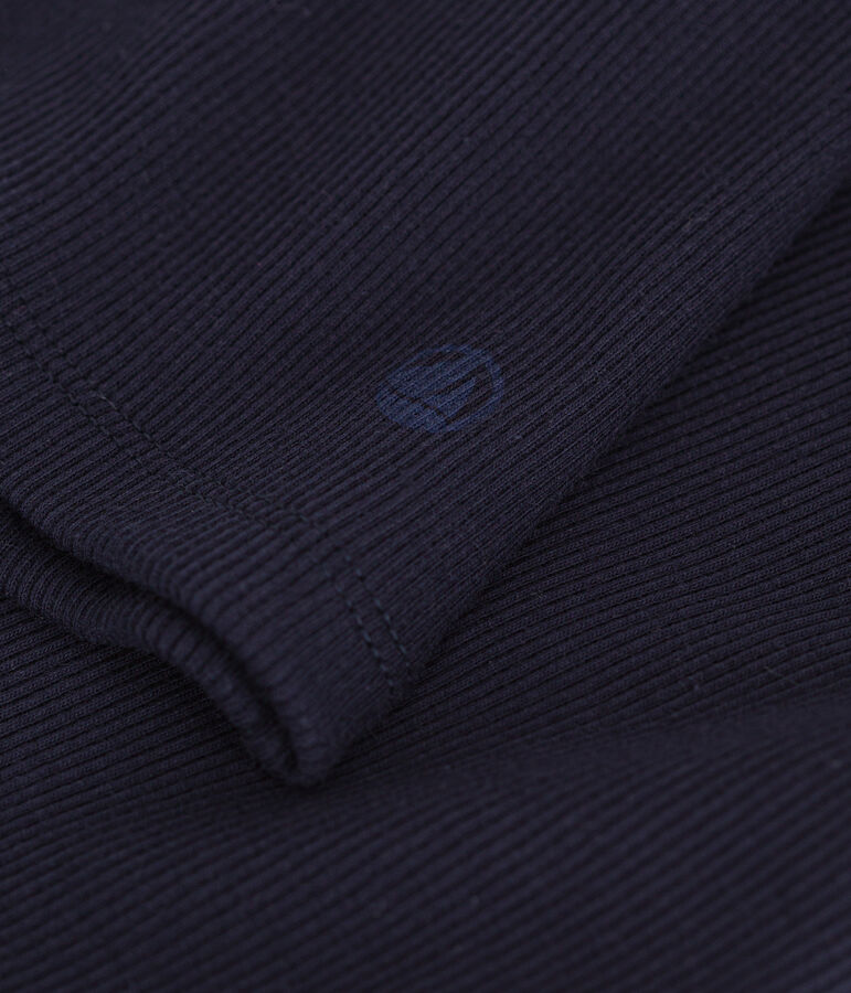 Women's Iconic roll neck in 2x2 rib knit blue