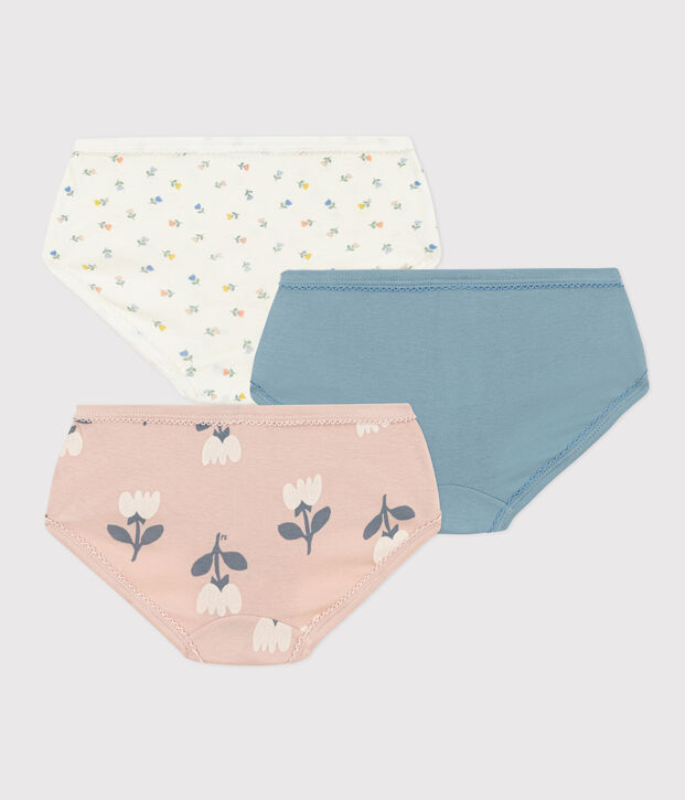 Girls' Tulip Patterned Cotton Briefs - 3-Pack multicolor