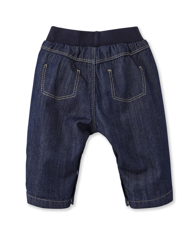 Baby lined denim trousers blue