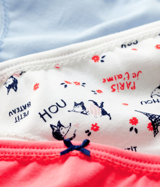 Girls' Paris Print Organic Cotton Briefs - 3-Pack variante 1