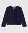 Girls' Organic Cotton Cardigan SMOKING blue
