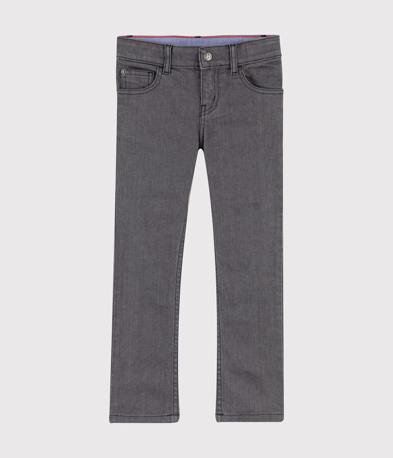Boys' Denim Trousers GRIS MOYEN grey