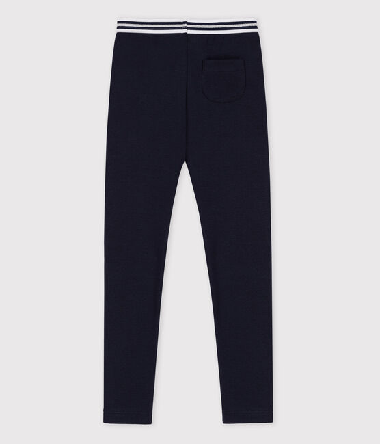 Girls' Cotton and Elastane Jeggings SMOKING blue