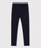 Girls' Cotton and Elastane Jeggings SMOKING blue