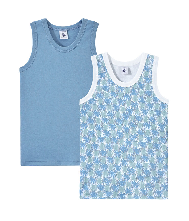 Set of 2 boys' tank tops LOT white