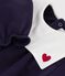 Babies' short plain cotton playsuit with a collar SOIR