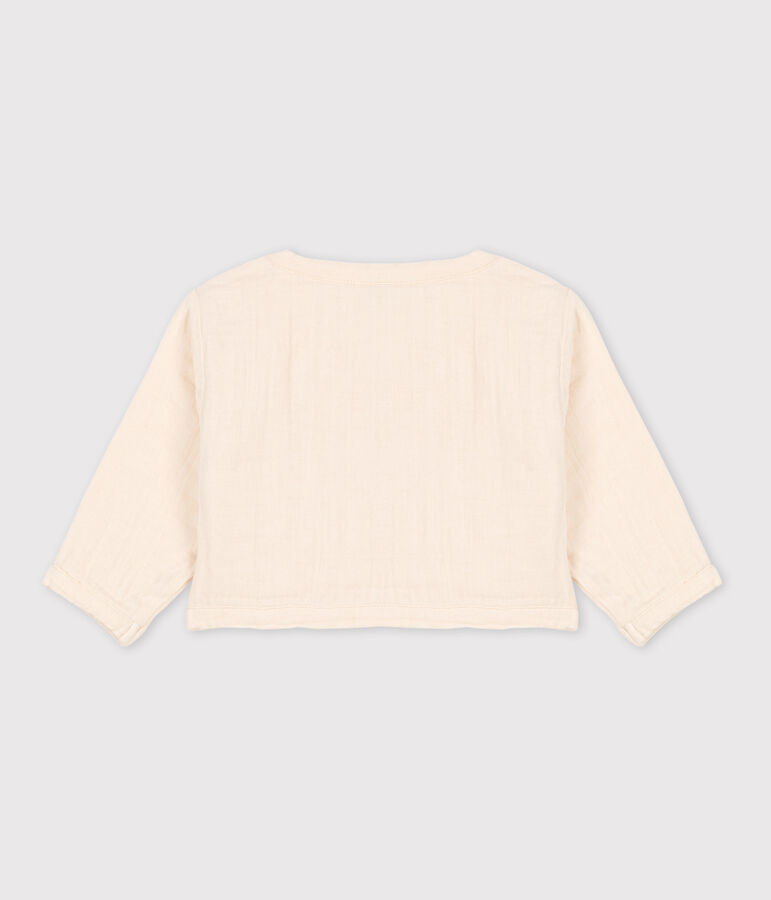 Babies' Cotton Gauze Cardigan AVALANCHE Ecru