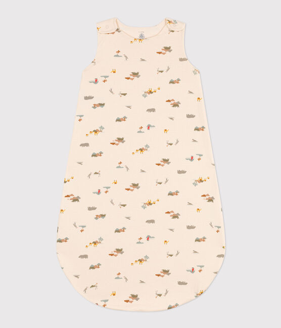 Light Cotton Sleeping Bag TOG 0.8 AVALANCHE white/MULTICO