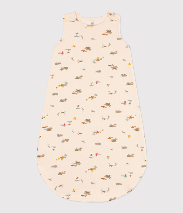 Light Cotton Sleeping Bag TOG 0.8 Ecru/multicolor