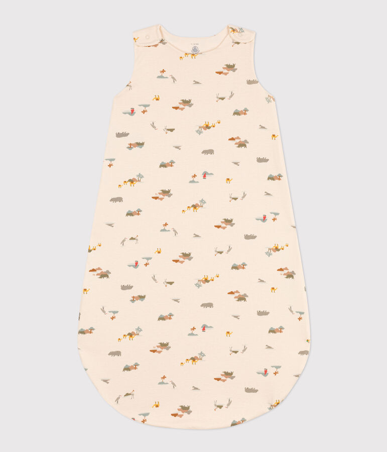 Light Cotton Sleeping Bag TOG 0.8 Ecru/multicolor