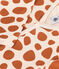 Babies' Footless Cotton Giraffe Pattern Pyjamas AVALANCHE white/ECUREUIL
