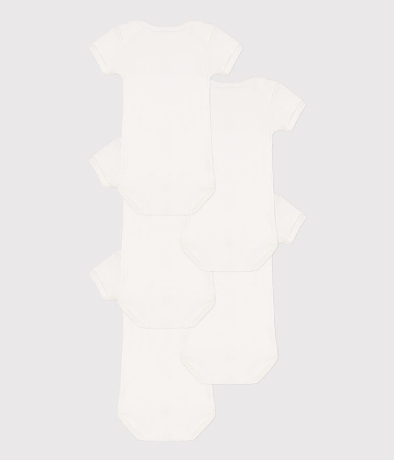 Short-Sleeved Cotton Rabbit Bodysuits - Pack of 5 multicolor